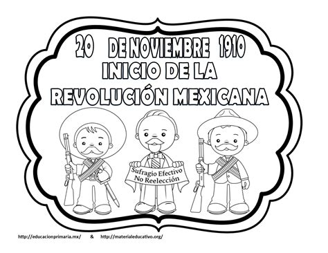 dibujos del 20 de noviembre|Dibujos de la Revolución Mexicana para colorear, descargar e .